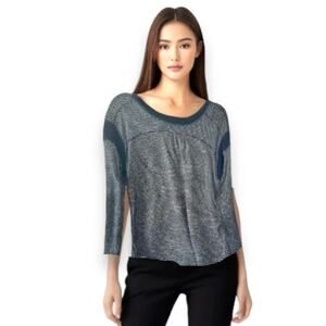 Vintage Free People Bodycon Metallic Jersey Top EUC